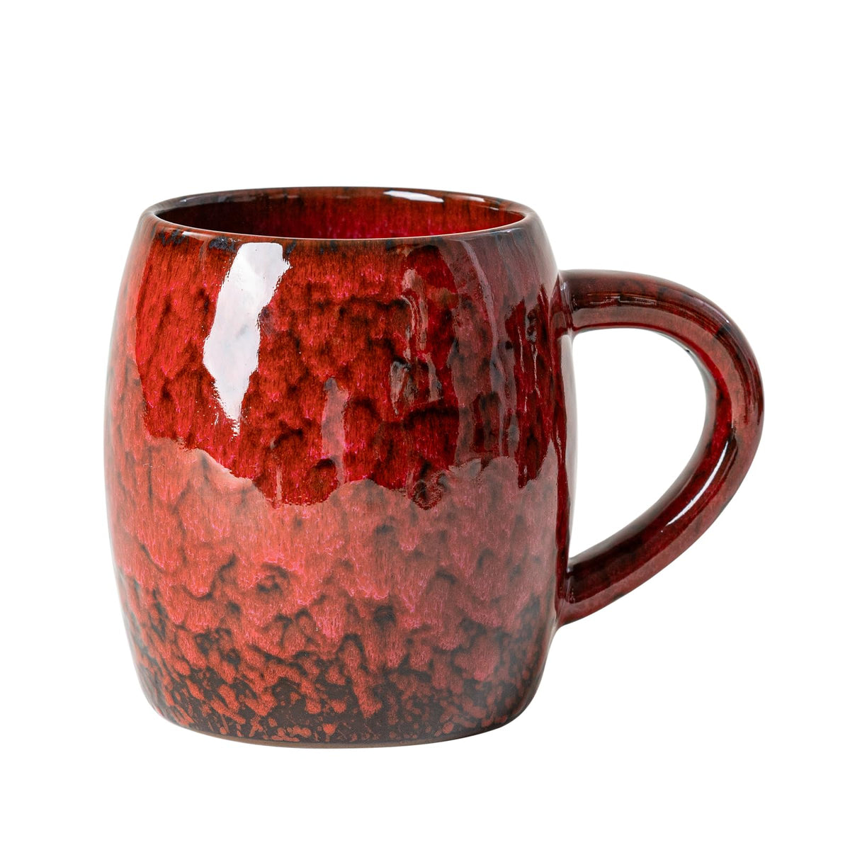 Deep Cobalt Ceramic Mug, 14oz Reactive Glaze Coffee Mug, Office Gift