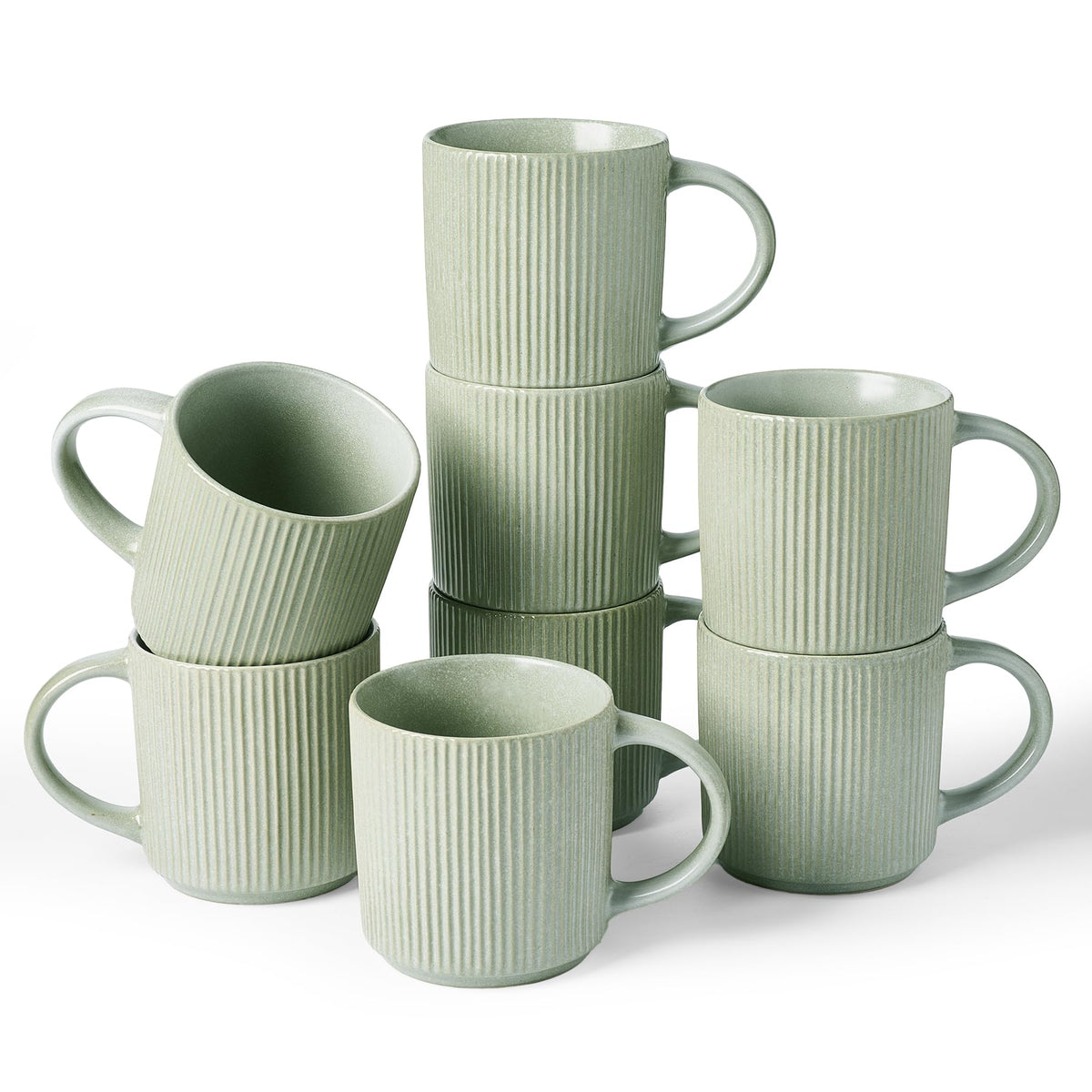 famiware Coffee Mug Set of 4, Star 12 oz Ceramic Mugs Cups Set with Handle