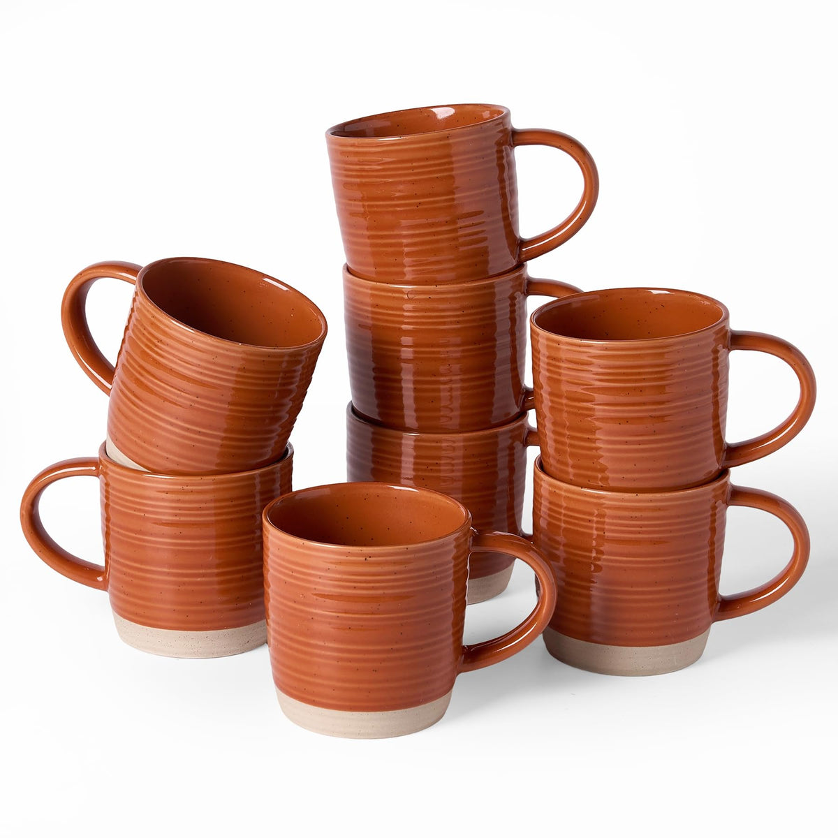 famiware Coffee Mugs Set of 6, 13 oz Mug Set, Ceramic Cup Set with Handle