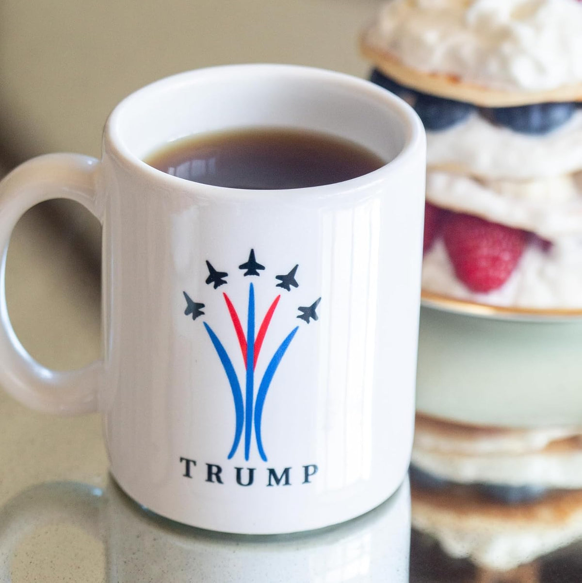 Trump Airplane Mug – 11 oz Ceramic Patriotic Coffee Mug – Made in America