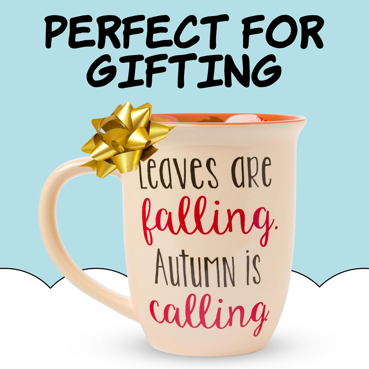 Silver Buffalo Peanuts Snoopy Fall Leaf, Wide Rim Ceramic Mug, 16oz