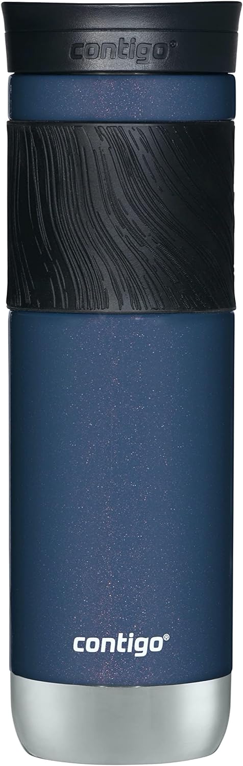 Contigo Byron 2.0 Stainless Steel Travel Mug with Snapseal Lid and Grip, 24oz, Midnight Berry, BPA Free and Leak Proof