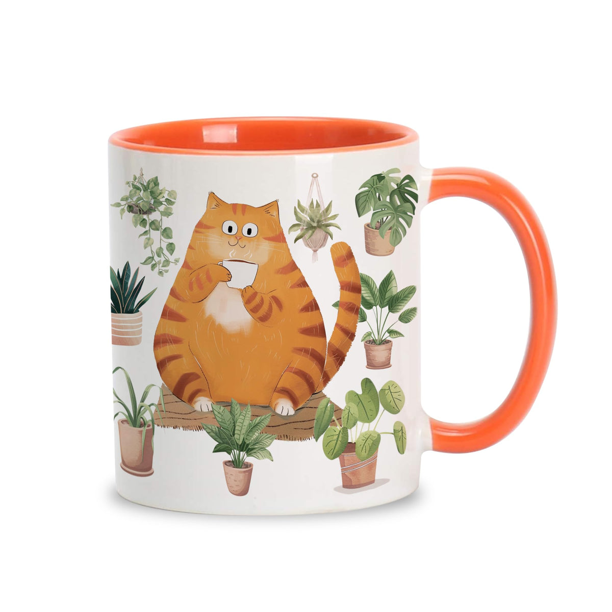 Hyturtle Fall Highland Cow Maple Leave Coffee Mug with Spoon Gift For Women