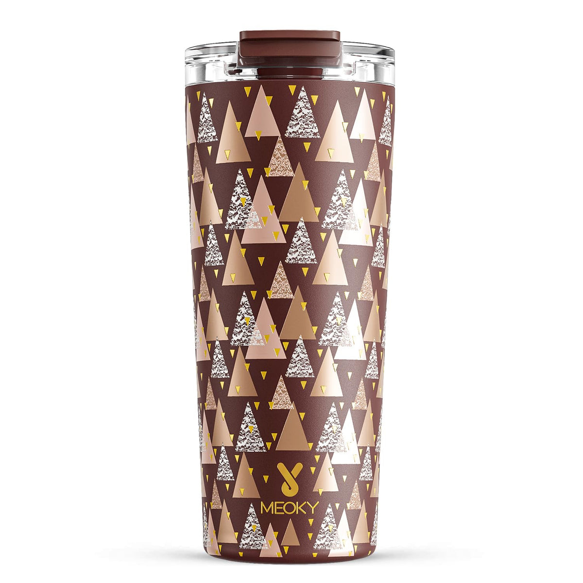 Meoky 24 oz Insulated Travel Coffee Mug: Leak Proof Lid, Night
