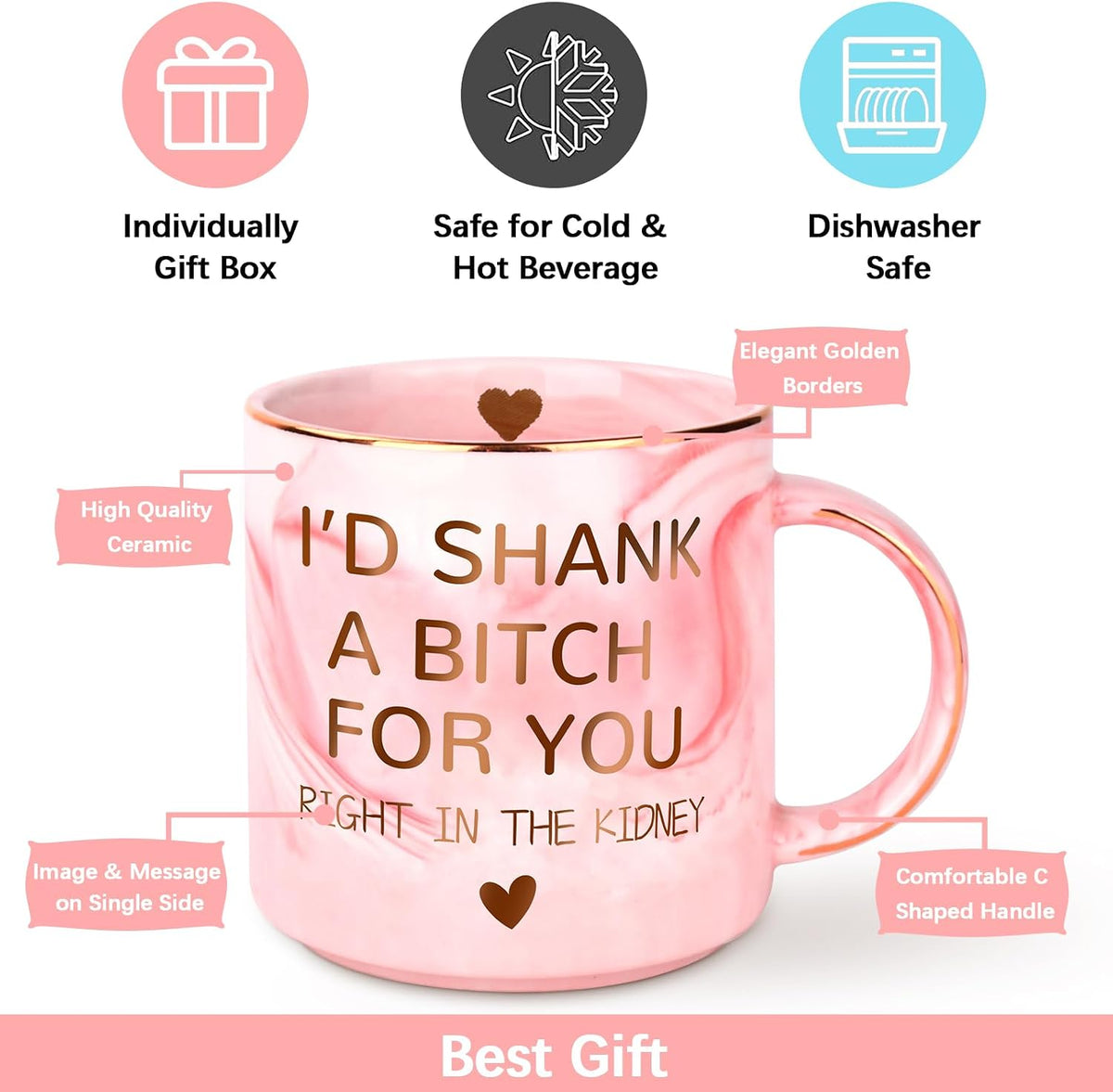 Sister Gifts 12oz Funny Coffee Mug Christmas Stocking Stuffers for Women