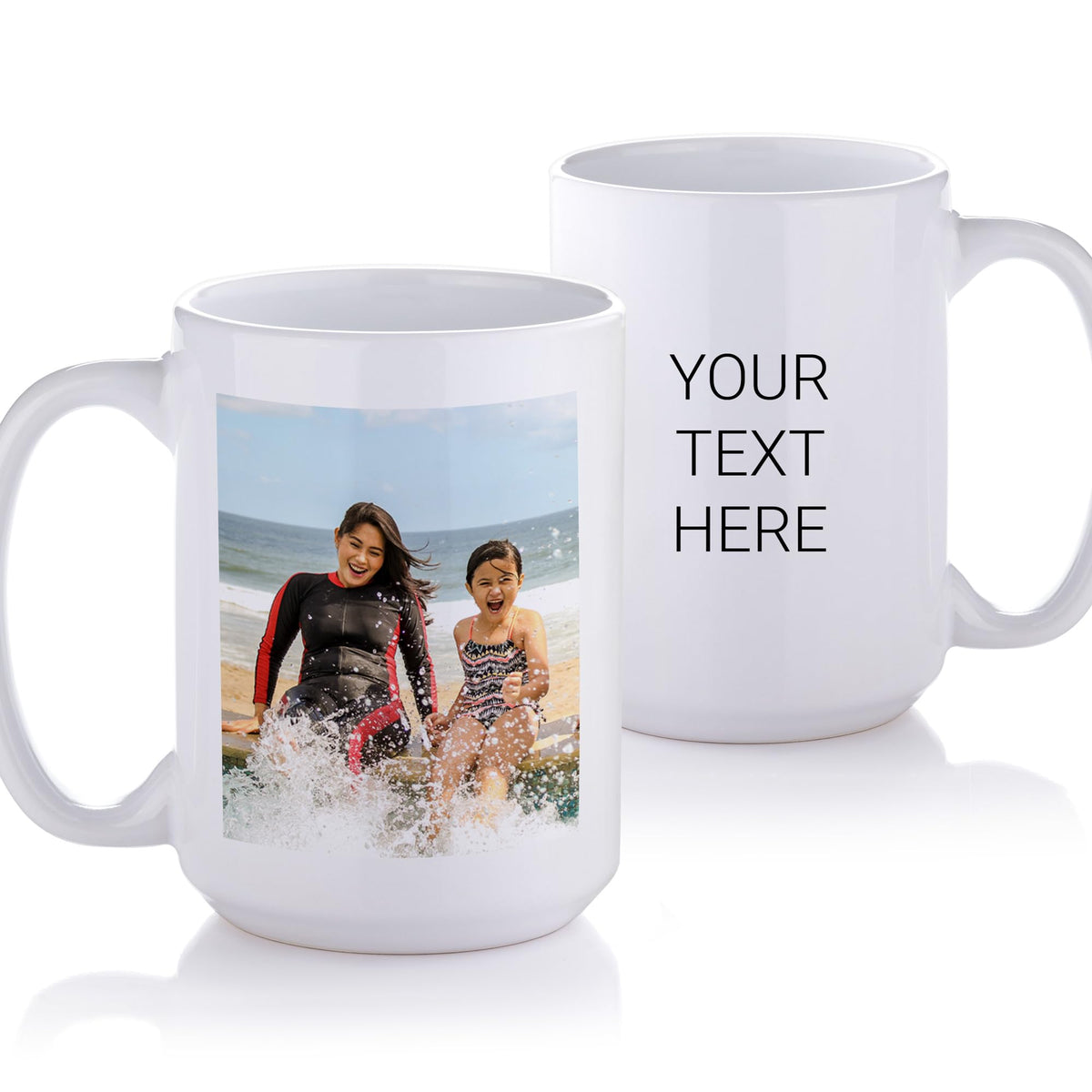 Lifetime Creations Custom New Baby Photo Mug with Text: Personalized Coffee Cup, 15 ounces, Custom Newborn Photo Gift for New Parents, New Mom Keepsake, Baby Name Announcement, Printed in USA