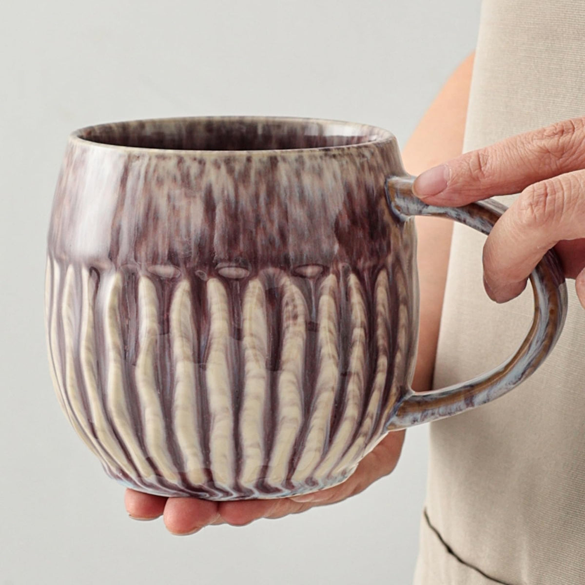 Large Ceramic Coffee Mug - 20oz Big Tea Cup, Red