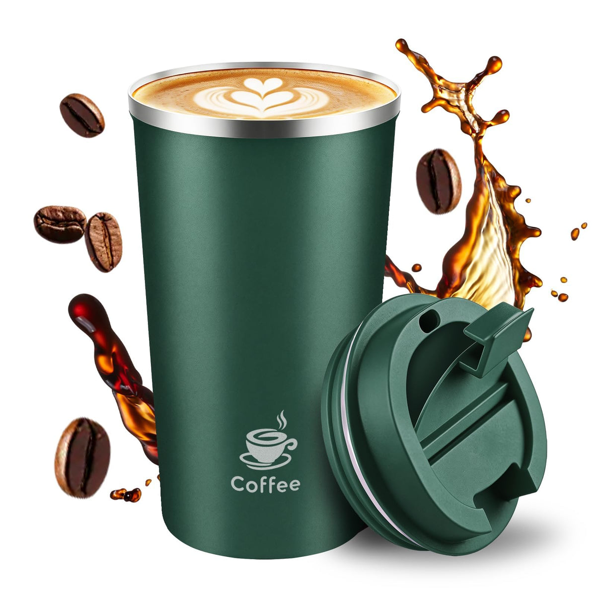 17oz Travel Coffee Mug ,Leakproof Vacuum Coffee Cup Insulated Tumbler