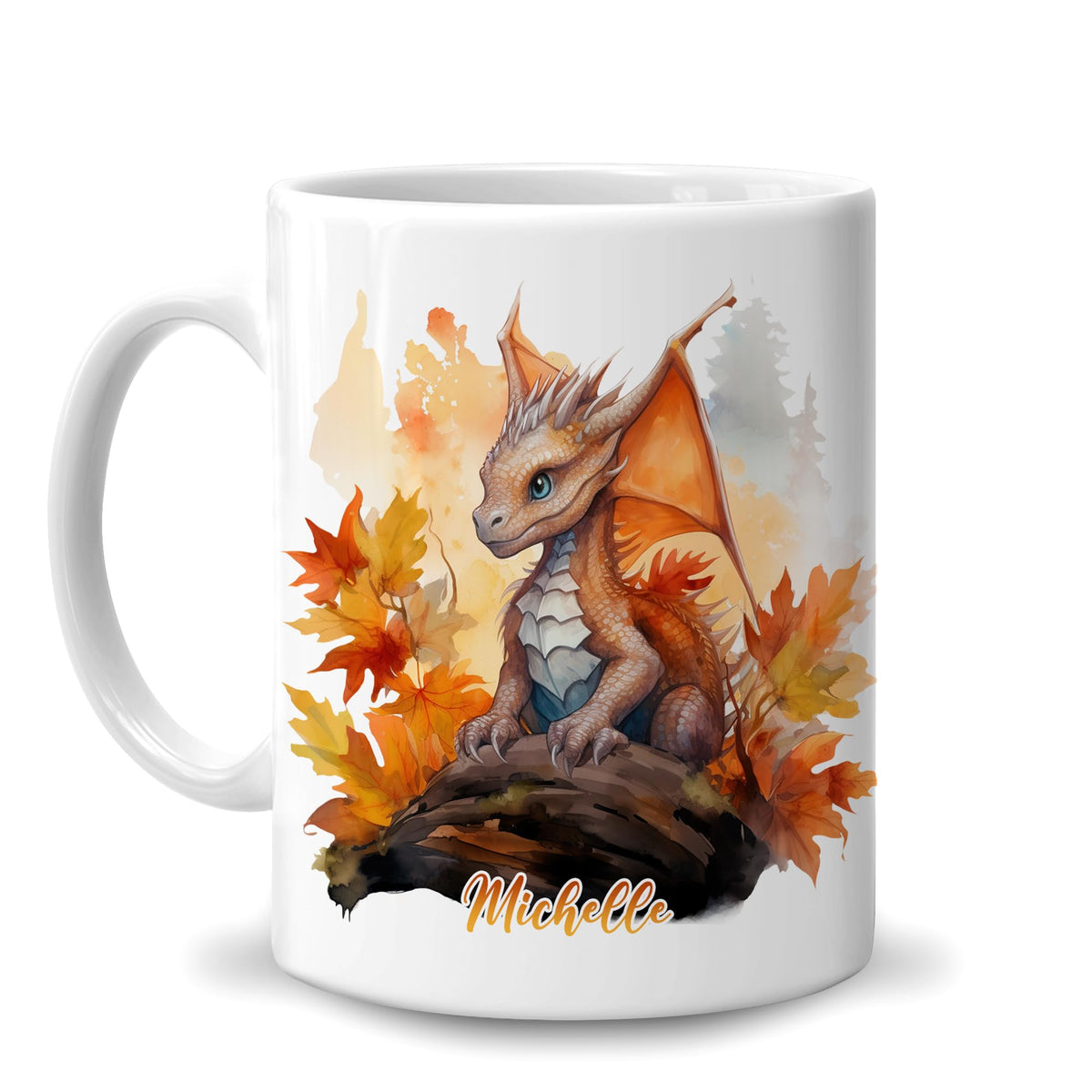 Hyturtle Fall Highland Cow Maple Leave Coffee Mug with Spoon Gift For Women