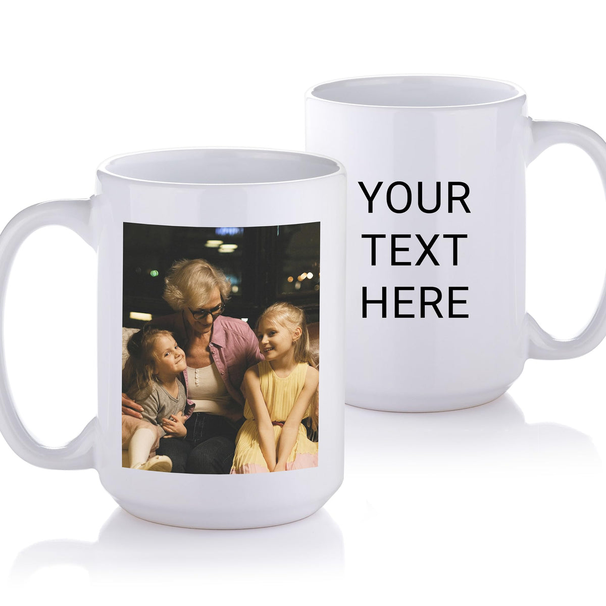 Lifetime Creations Custom New Baby Photo Mug with Text: Personalized Coffee Cup, 15 ounces, Custom Newborn Photo Gift for New Parents, New Mom Keepsake, Baby Name Announcement, Printed in USA