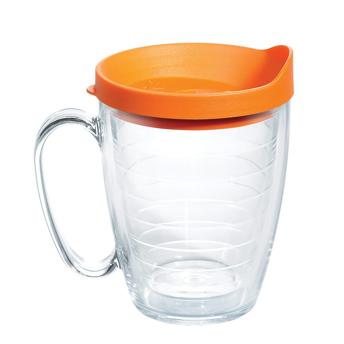 Tervis Clear & Colorful Lidded Made in USA Double Walled Insulated Tumbler Travel Cup Keeps Drinks Cold & Hot, 16oz Mug, Black Lid