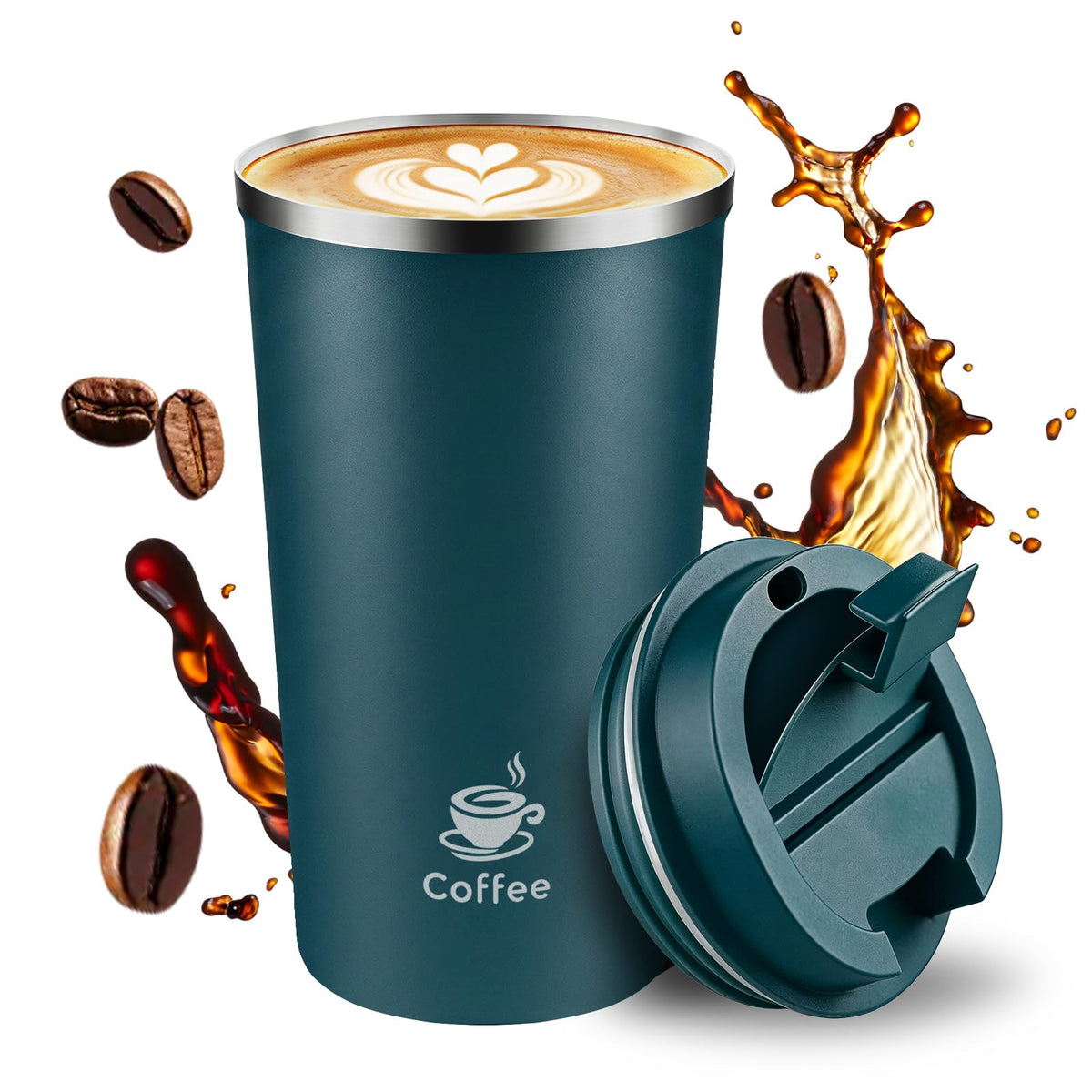 17oz Travel Coffee Mug ,Leakproof Vacuum Coffee Cup Insulated Tumbler