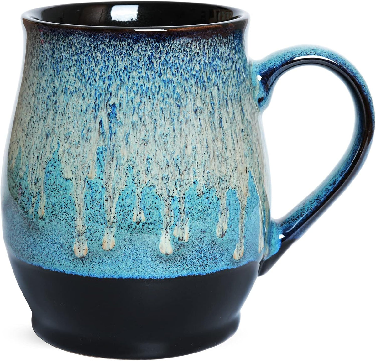 Bosmarlin Extra Large Ceramic Coffee Mug, 25 Oz, Dishwasher and Microwave Safe, Big Oversized Tea Cup for Office and Home, (Blue, 1) (25 Oz, Blue)