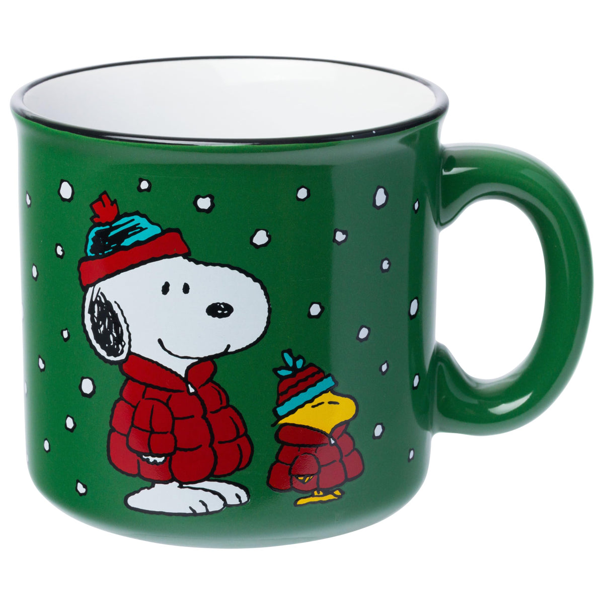Silver Buffalo Peanuts Snoopy Fall Leaf, Wide Rim Ceramic Mug, 16oz
