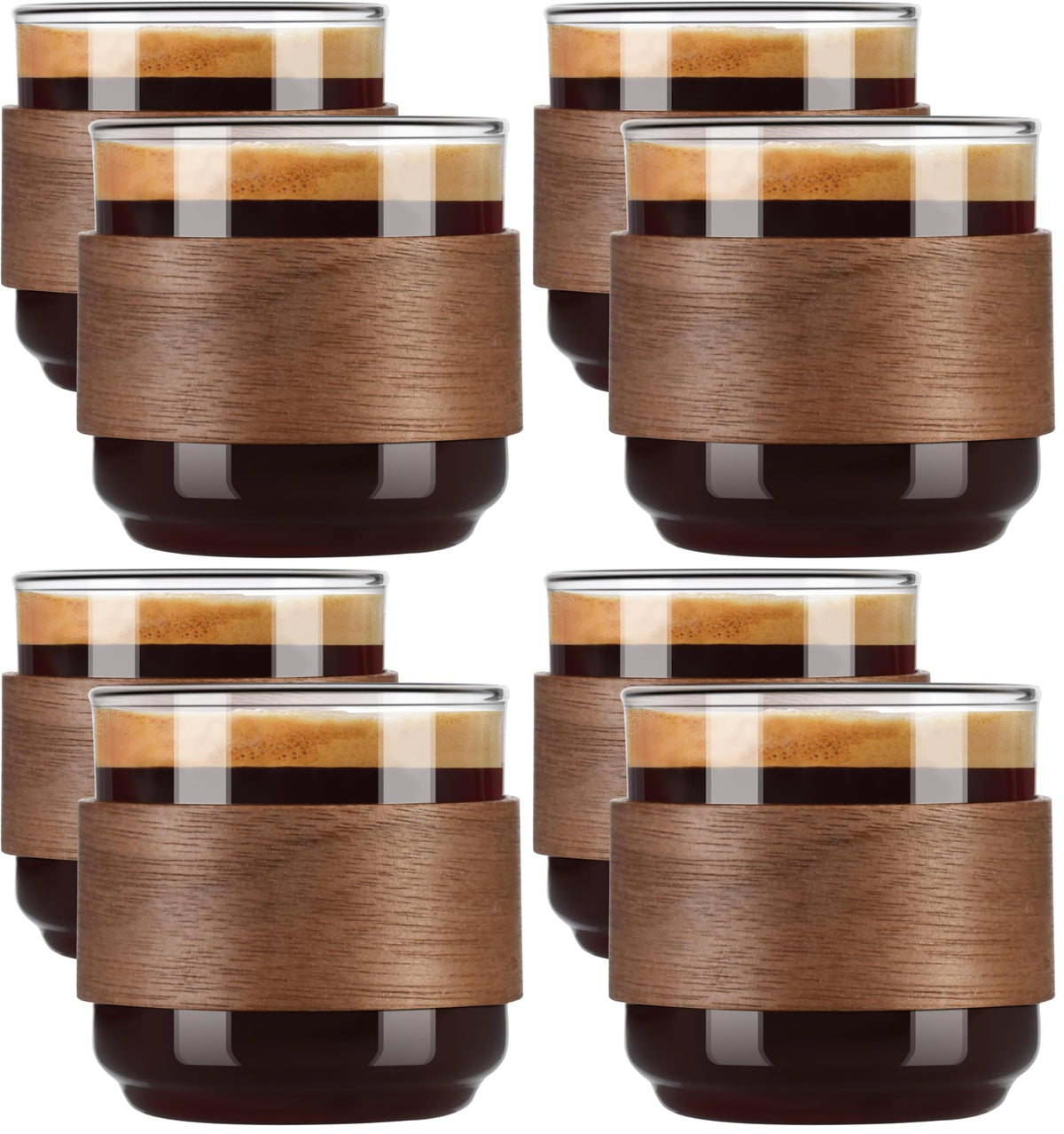 PARACITY Glass Mug Set of 2, 14.2 fl oz Clear Coffee Cups with Handles