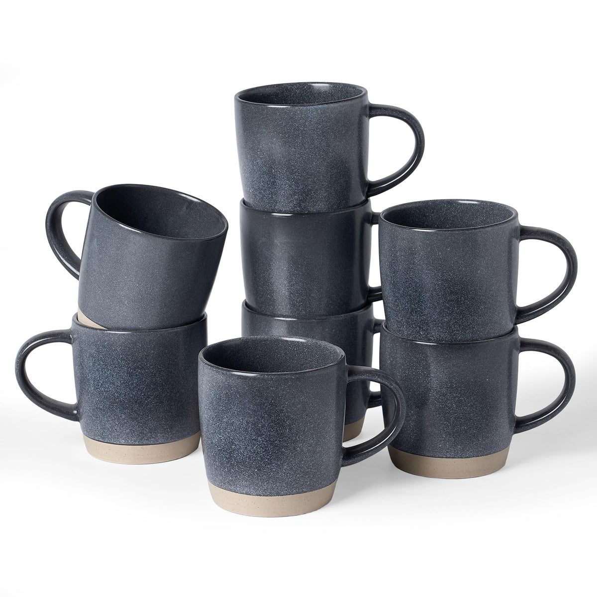 famiware Coffee Mugs Set of 6, 13 oz Mug Set, Ceramic Cup Set with Handle