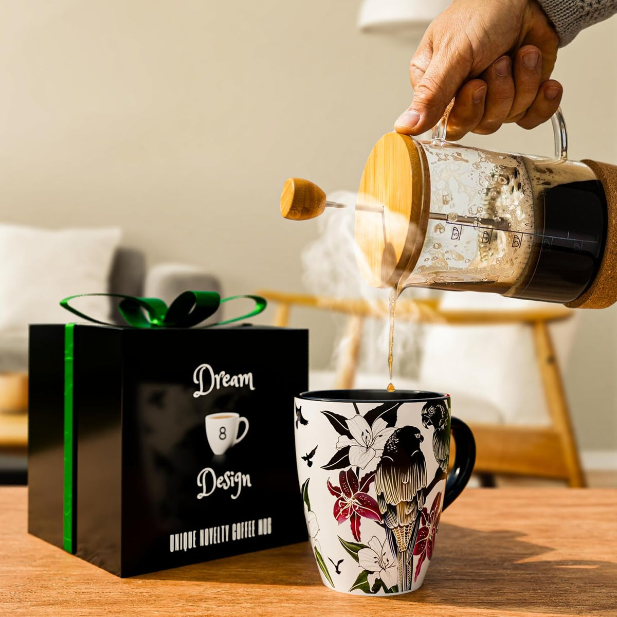 Color Changing Bird Coffee Mug 12oz – Unique Gifts for Bird Lovers