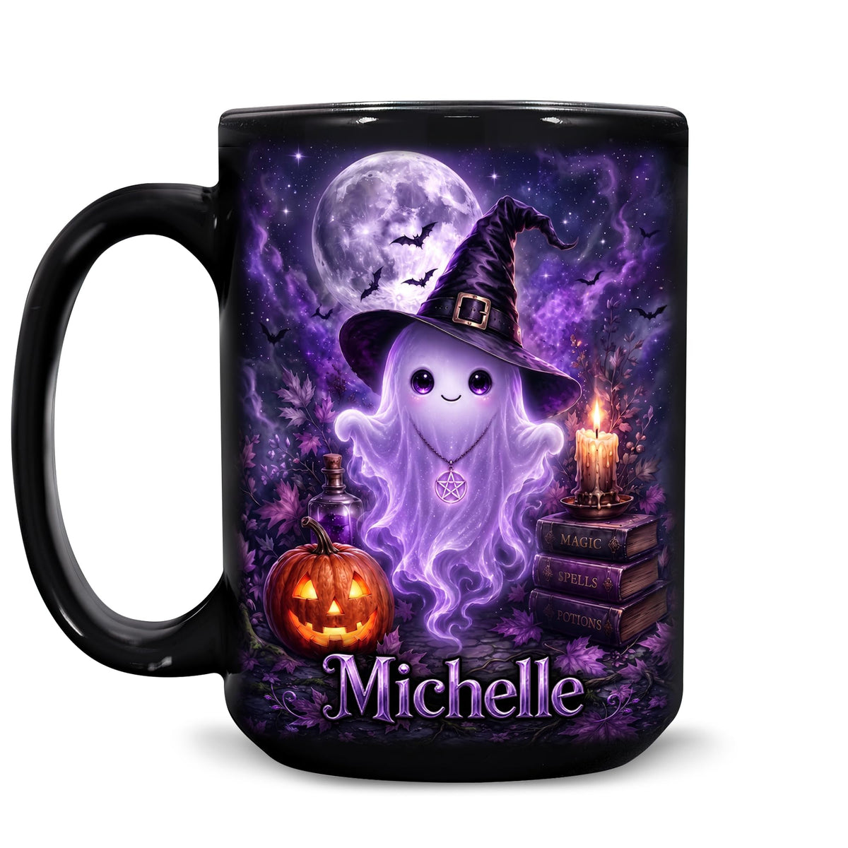 Hyturtle Cute Ghost Read Book Mug - Black Coffee Cup Ceramic Mug 15 Oz And Keychain - Book Gifts For Women Lover - Bookish Gift For Bookworm Librarian - Inspirational Librarian Present For Halloween