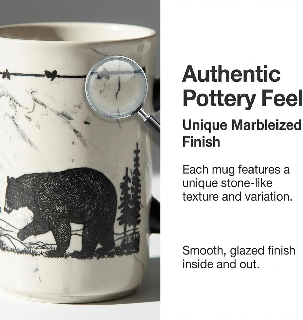 Cape Shore 18oz Heavy Stoneware Sema Pottery Mug, Bear