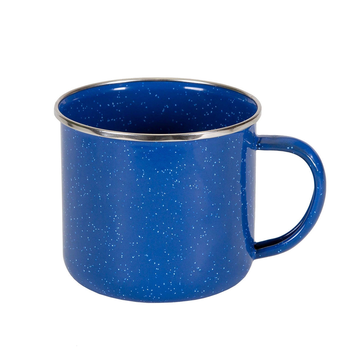 Stansport Enamel Coffee Mug with Stainless Steel Rim – Durable Camping Cup for Coffee, Tea & Hot Cocoa – For Backpacking, Hiking & RV – Classic Outdoor Style, Lightweight Drinkware, “Stay-Cool” Handle