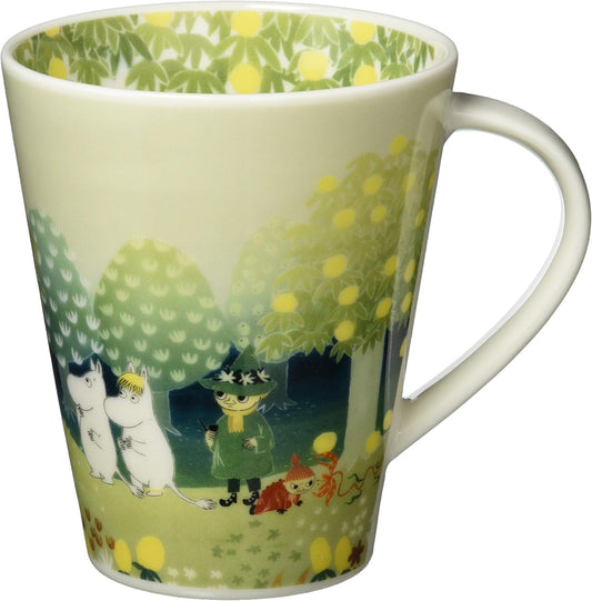 Yamaka Shoten MM3201-35 Moomin Luonto Mug, Large, 16.9 fl oz (500 ml), Hill, Green, Moomin Goods, Scandinavian, Gift, Large, Tableware, Made in Japan