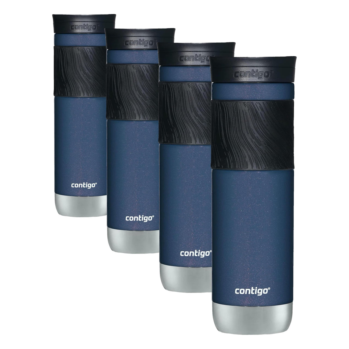 Contigo Byron Vacuum-Insulated Stainless Steel Travel Mug with Leak-Proof Lid Reusable Coffee Mug or Water Bottle BPA-Free 16oz Licorice Keeps Beverages Hot for 6 Hours or Cold for 12 Hours