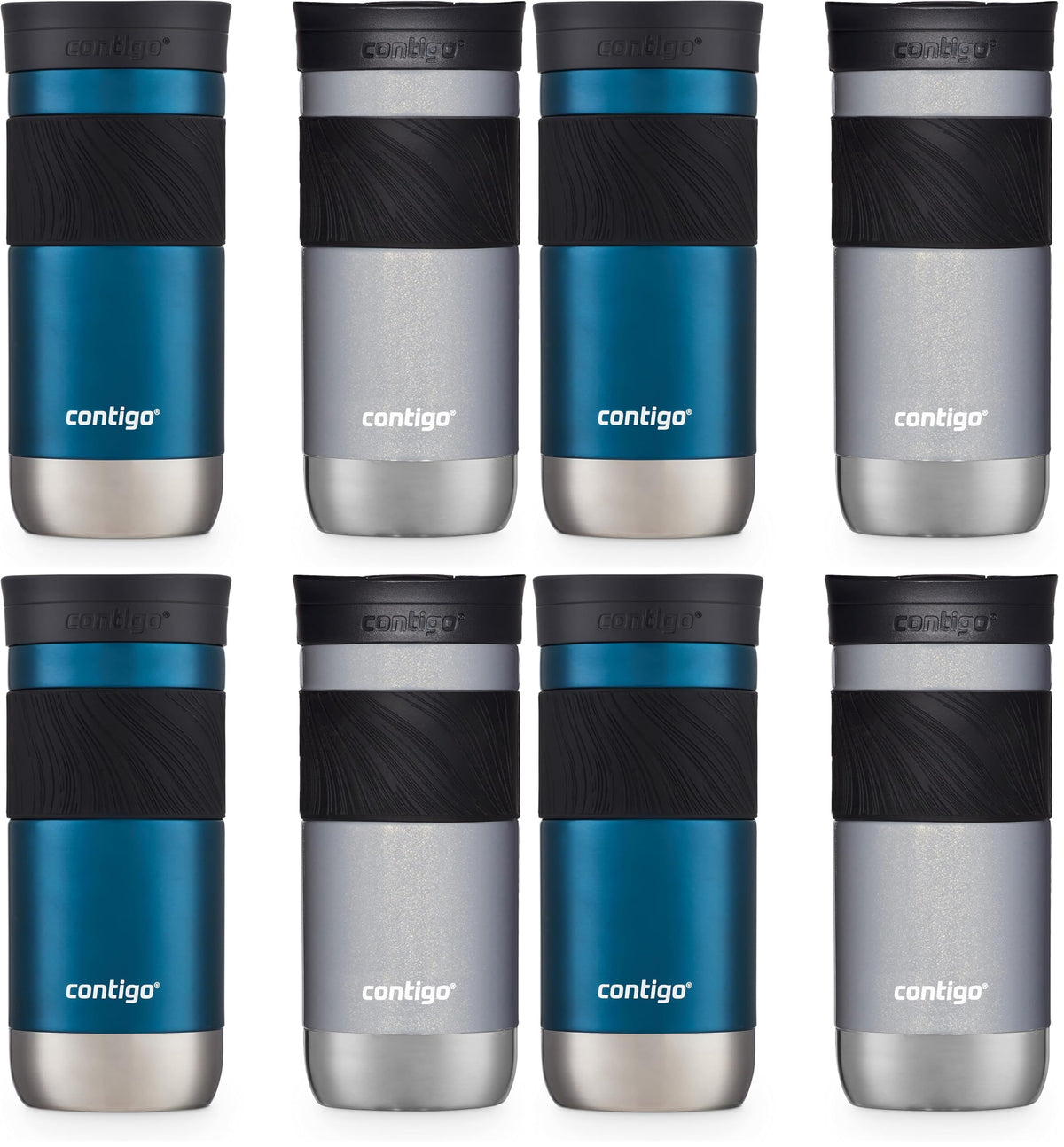 Contigo Byron 2.0 Stainless Steel Travel Mug with Snapseal Lid and Grip, 24oz, Midnight Berry, BPA Free and Leak Proof
