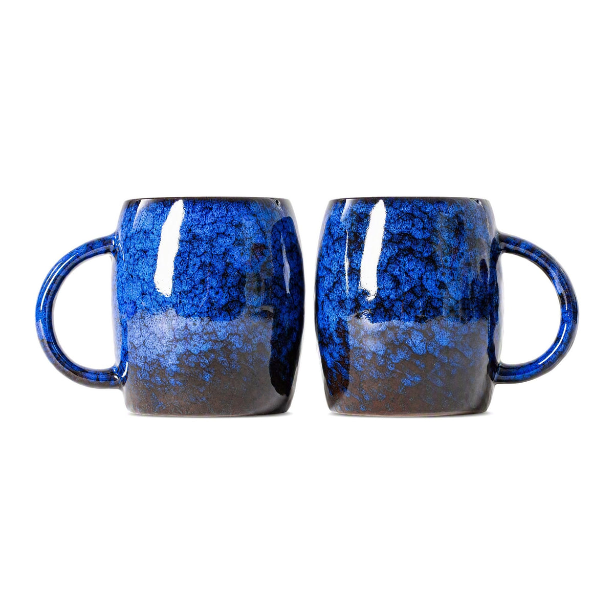 Deep Cobalt Ceramic Mug, 14oz Reactive Glaze Coffee Mug, Office Gift