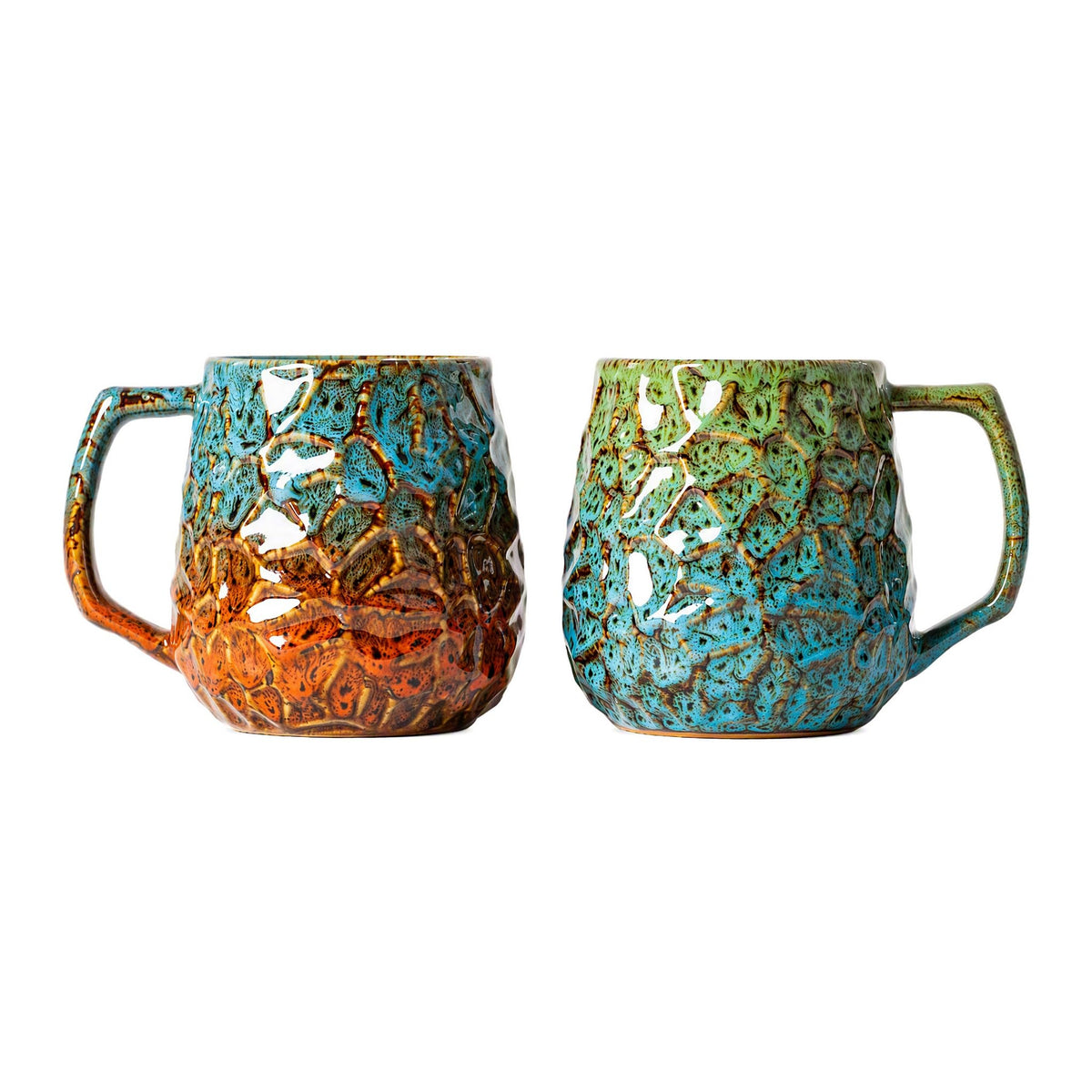 Forest Tide Ceramic Mug, 18oz Reactive Glaze Coffee Mug, Self Care Gift