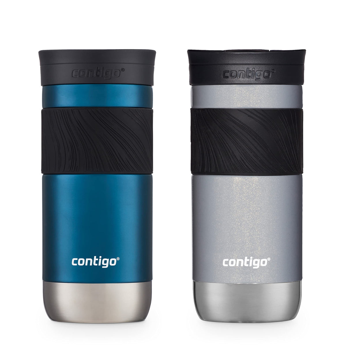Contigo Byron 2.0 Stainless Steel Travel Mug with Snapseal Lid and Grip, 24oz, Midnight Berry, BPA Free and Leak Proof