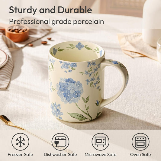 18 oz Large Ceramic Coffee Mug, Porcelain Tea Cup with Big Handle