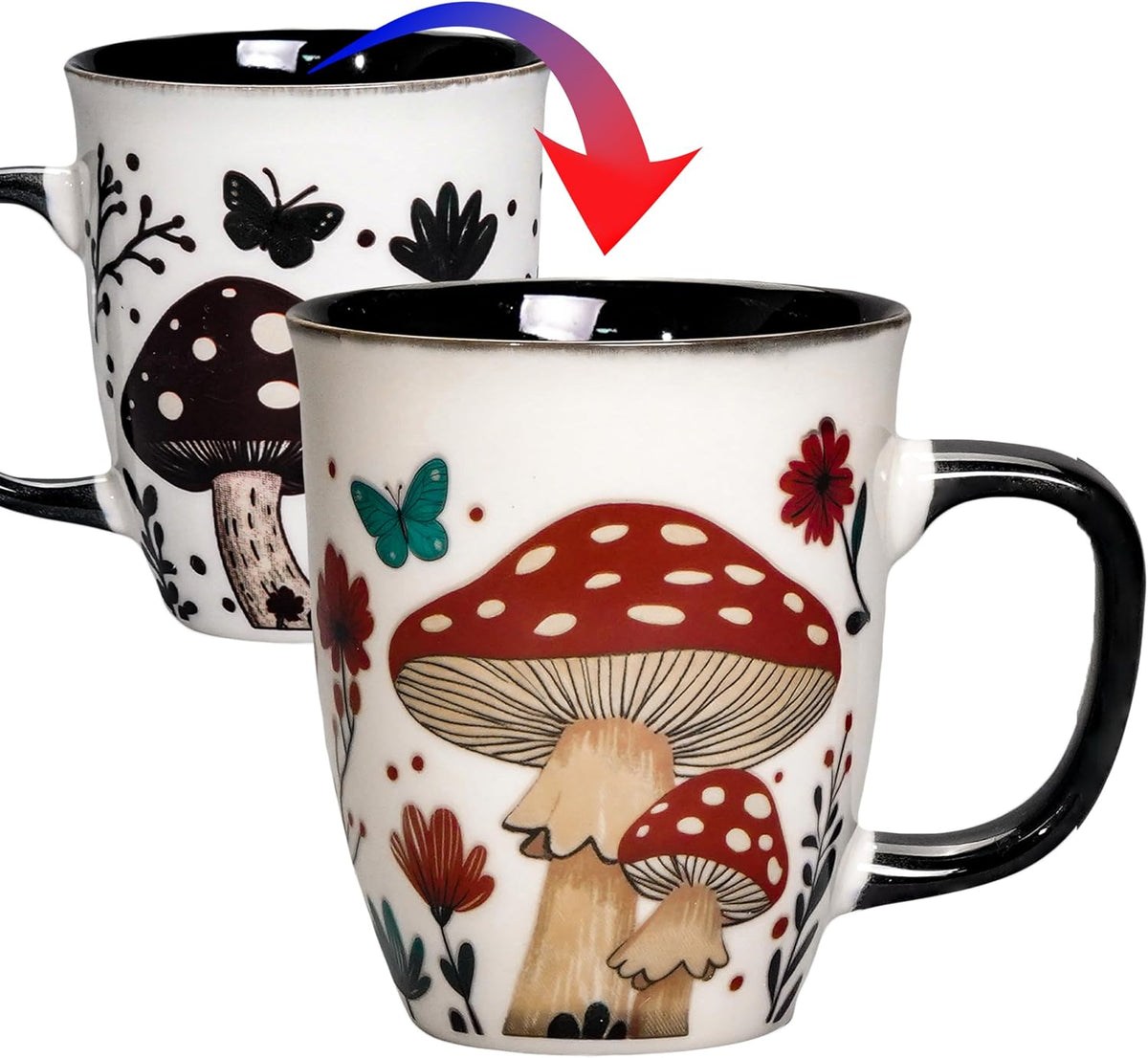 Mushroom Color Changing Coffee Mug, 16oz