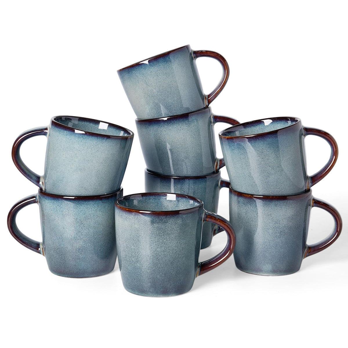 famiware Coffee Mugs Set of 6, 13 oz Mug Set, Ceramic Cup Set with Handle