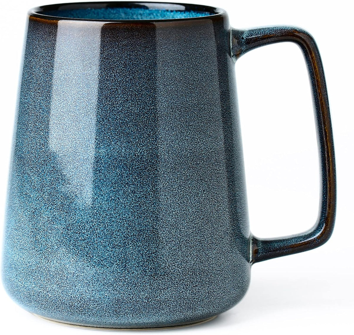24 oz Large Ceramic Coffee mugs, Extra Large Cup, Big Handle (24 oz blue)