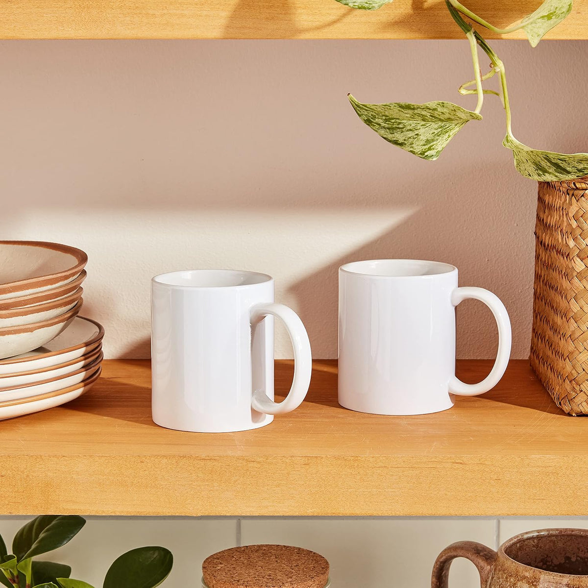 Cricut Beveled Blank Mug to Decorate, White (2 count)